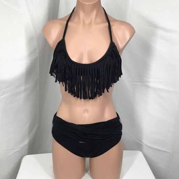 Raisins Triangle Fringe Top Bikini (E) - Picture 1 of 8